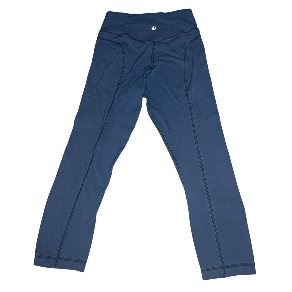 Lululemon All The Right Places Women's Crop II Leggings Size 4 Blue Borealis
